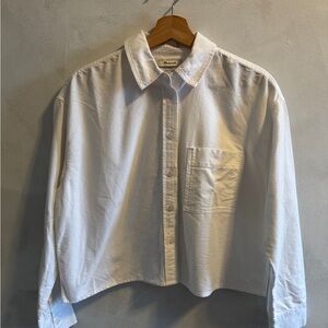 Madewell - White Cropped Button-Down Shirt